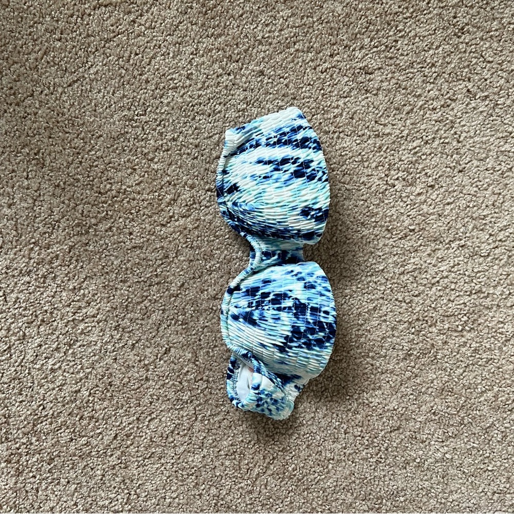 Victoria's Secret Blue and White Bikini Top